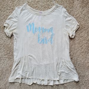 "Momma Bird" T Shirt Size Small Ivory